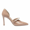 Zapatos elegantes de mujer 1350 charol beige