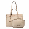 Bolso de playa para mujer 045g nude+rafia