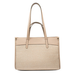 Bolso de playa para mujer 045g nude+rafia