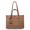 Bolso de playa para mujer 045g camel + rafia caramelo