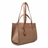 Bolso de playa para mujer 045g camel + rafia caramelo