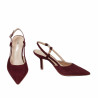 Sandalias de mujer 1344 burdeos de ante