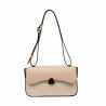 Bolso de mujer de hombro 046g nude+rafia