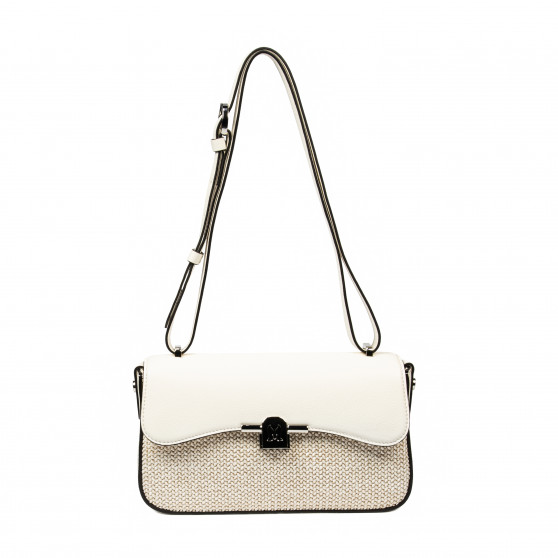 Bolso de mujer al hombro 046g 01 panna+rafia