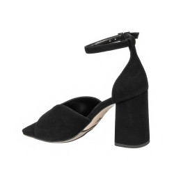 Sandalias mujer 1346 negro terciopelo