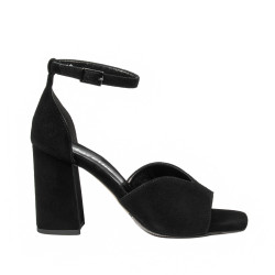 Sandalias mujer 1346 negro terciopelo