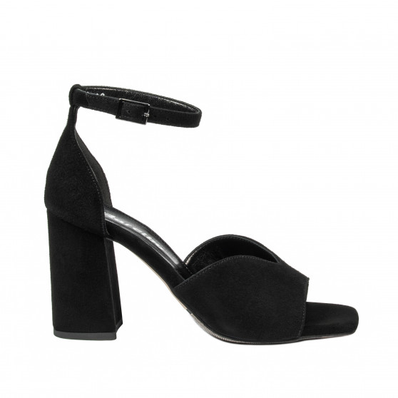 Sandalias mujer 1346 negro terciopelo