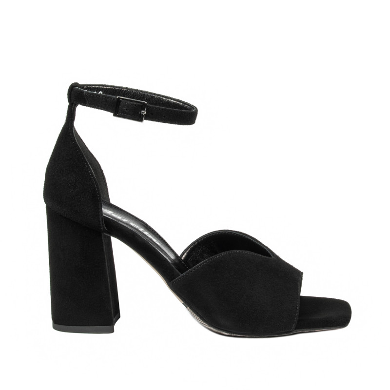 Sandalias mujer 1346 negro terciopelo