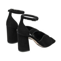 Sandalias mujer 1346 negro terciopelo