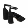 Sandalias mujer 1346 negro terciopelo