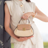 Bolso de mano para dama 042g 01biz nude+rafia lifestyle