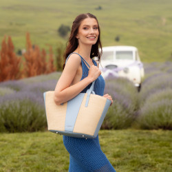 Bolso de playa para mujer 044g 01 blue sky+rafia lifestyle