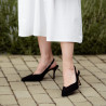 Sandalias de mujer 1343 negro terciopelo lifestyle