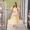 Bolso de mano para mujer 042g amarillo mantequilla+rafia lifestyle