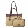 Bolso de playa para mujer 045g 01 burdeos+rafia