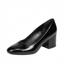 Zapatos elegantes de mujer 1356 charol negro
