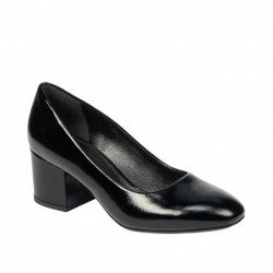 Zapatos elegantes de mujer 1356 charol negro