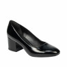 Zapatos elegantes de mujer 1356 charol negro