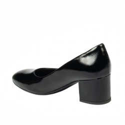 Zapatos elegantes de mujer 1356 charol negro