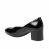 Zapatos elegantes de mujer 1356 charol negro