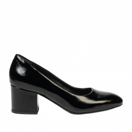 Zapatos elegantes de mujer 1356 charol negro