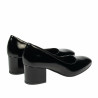 Zapatos elegantes de mujer 1356 charol negro