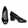 Zapatos elegantes de mujer 1356 charol negro