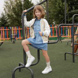 Zapatos de niños 2028 blanco nácar combinado lifestyle