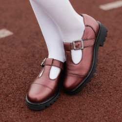 Zapatos de niños 2020 burdeos nácar lifestyle