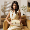 Bolso de mujer de hombro 046g amarillo mantequilla+rafia lifestyle