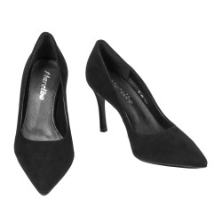 Zapatos elegantes mujer 1320 negro terciopelo