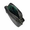 Bolso de hombre de hombro 304g 01 tejido negro+napa negro