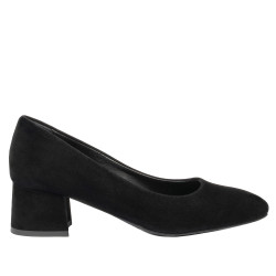 Zapatos elegantes mujer 1331 terciopelo negro