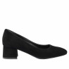 Zapatos elegantes mujer 1331 terciopelo negro