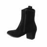 Botas de tacón para mujer 1411-1 negro terciopelo