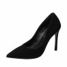 Zapatos elegantes de mujer 1302 negro terciopelo