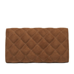 Bolso de hombro para dama 048g gamuza marrón
