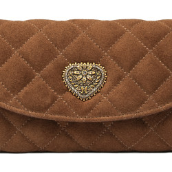 Bolso de hombro para dama 048g gamuza marrón