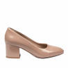 Zapatos elegantes de mujer 1356 charol beige