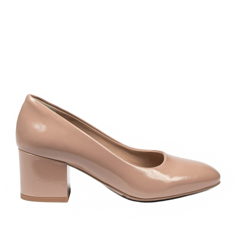 Zapatos elegantes de mujer 1356 charol beige