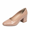 Zapatos elegantes de mujer 1356 charol beige