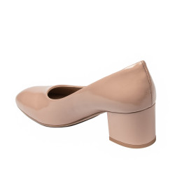 Zapatos elegantes de mujer 1356 charol beige