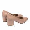 Zapatos elegantes de mujer 1356 charol beige