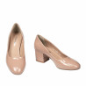 Zapatos elegantes de mujer 1356 charol beige