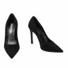 Zapatos elegantes de mujer 1302 negro terciopelo