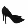 Zapatos elegantes de mujer 1302 negro terciopelo