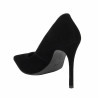 Zapatos elegantes de mujer 1302 negro terciopelo