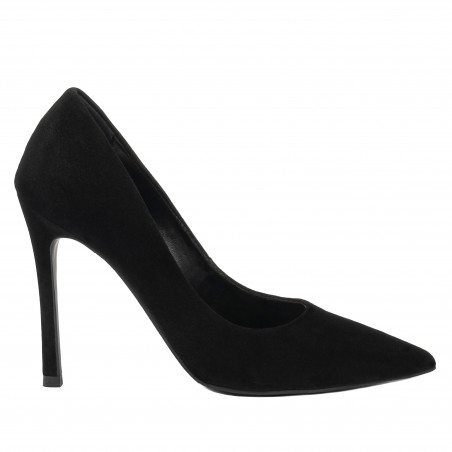 Zapatos elegantes de mujer 1302 negro terciopelo