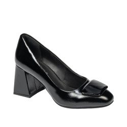 Zapatos elegantes de mujer 1324 charol negro