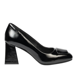 Zapatos elegantes de mujer 1324 charol negro